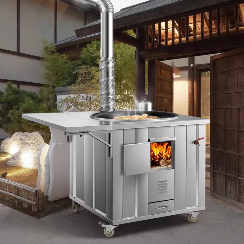 Home Cooking Heater - Paslanmaz Çelik Yakacak Odun Sobaları Veranda